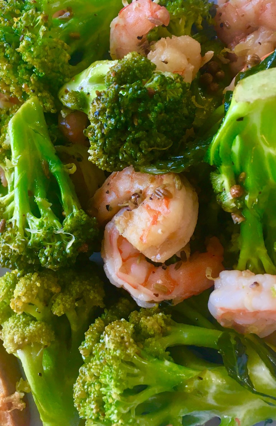 Roasted Broccoli with Shrimp